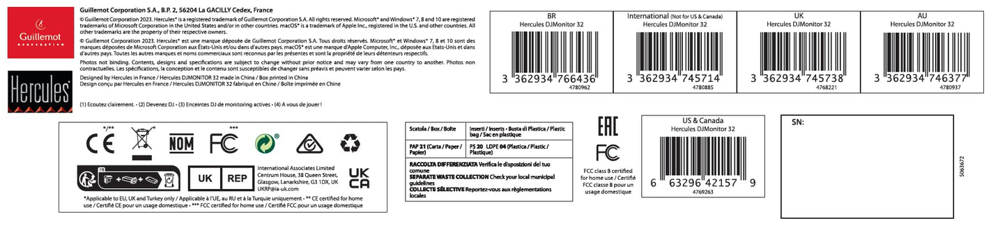 Hercules DJSpeaker 32 Party, 2x15W Aktive Lautsprecher mit Lichteffekten