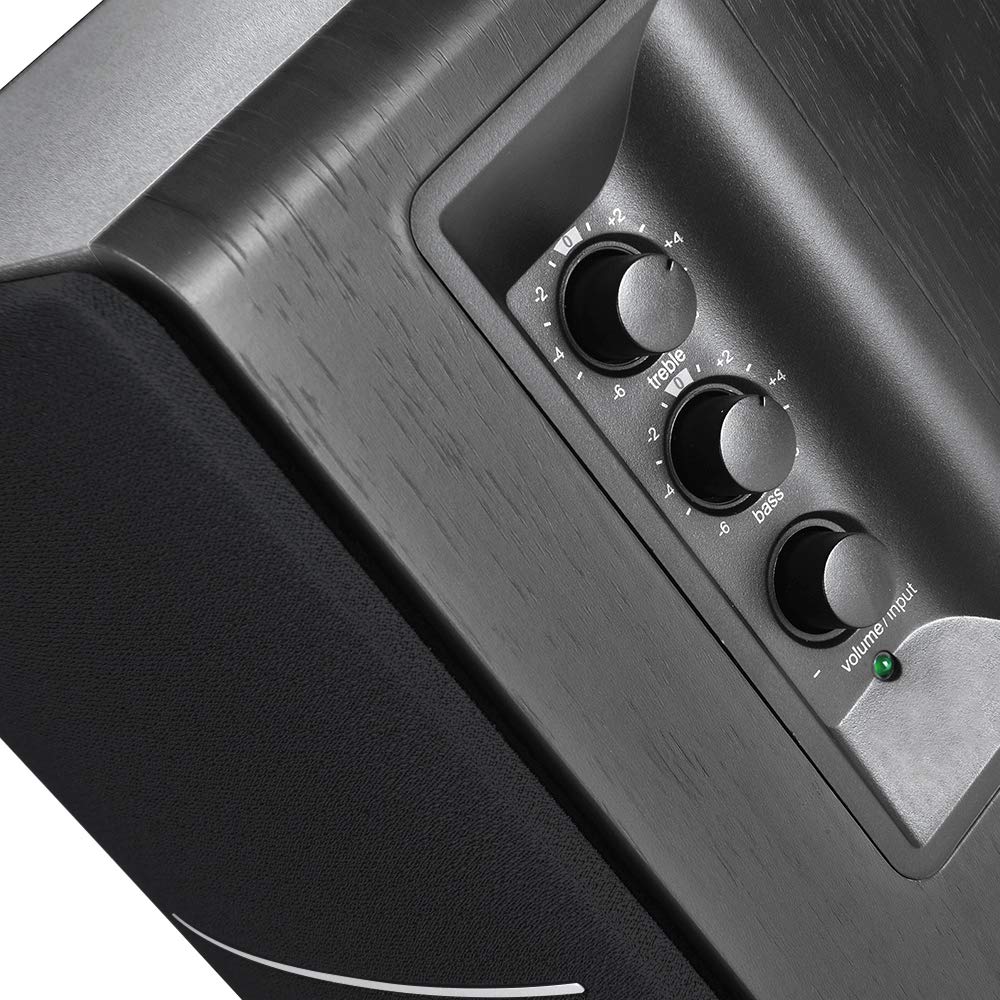 Edifier R1280DBs, 2.0 Aktive Bluetooth Regallautsprecher, 42W RMS, Schwarz