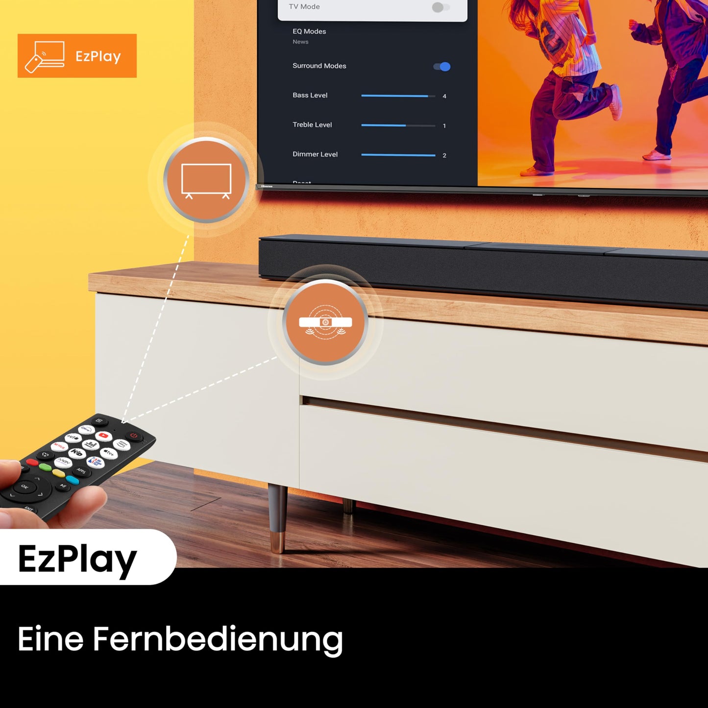 HS2000 2.1 Soundbar 240W, Subwoofer, Dolby Audio, DTS Virtual:X