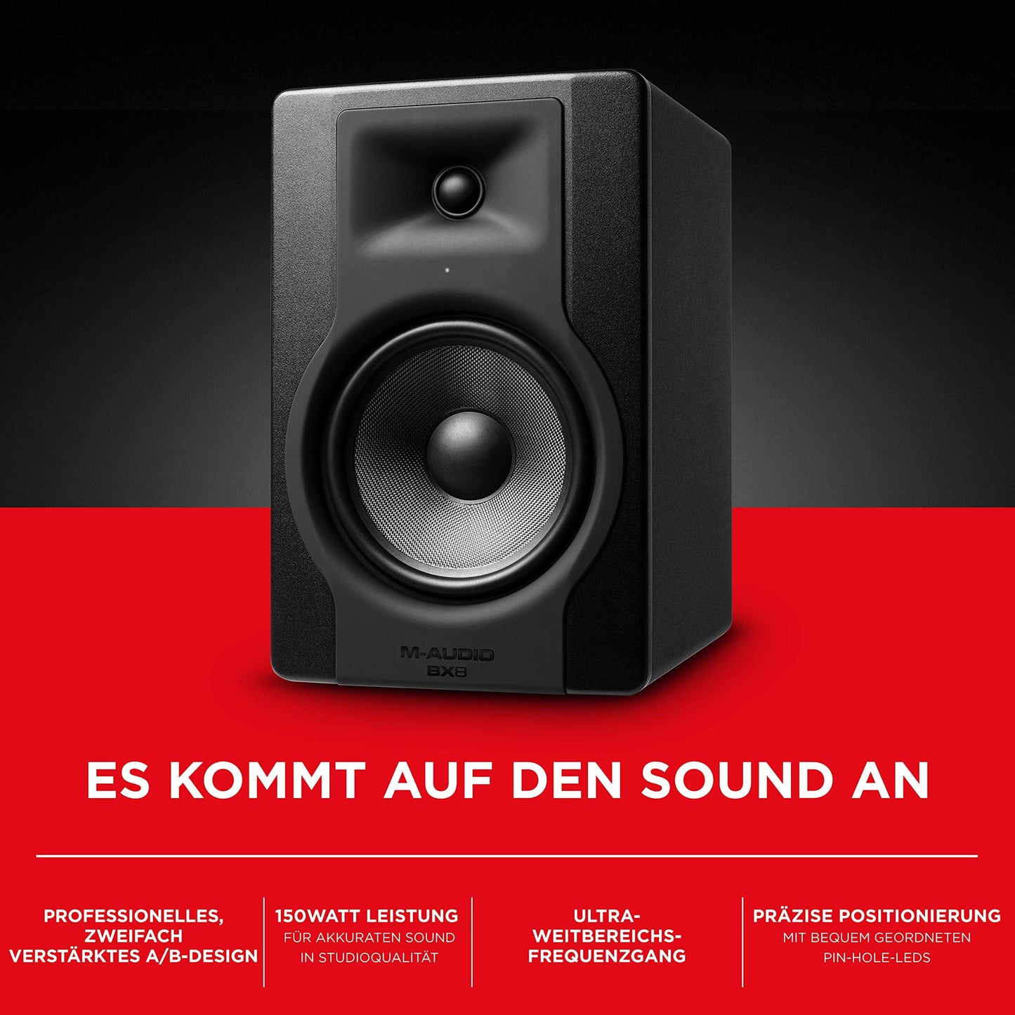 M-Audio BX8 D3, 2-Wege Aktiv Studiomonitor, Musikproduktion & Mixing, 1 Stück