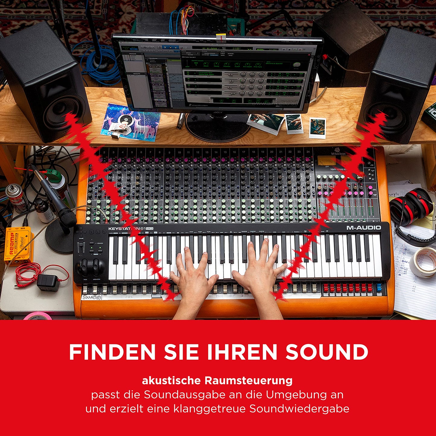 M-Audio BX8 D3, 2-Wege Aktiv Studiomonitor, Musikproduktion & Mixing, 1 Stück