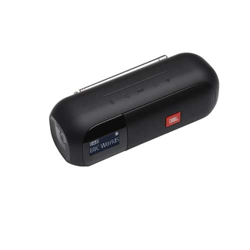 JBL Tuner 2, Tragbarer Bluetooth Lautsprecher mit DAB+/UKW, 12h Akku