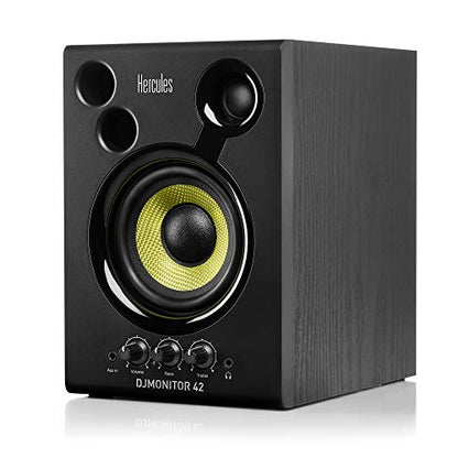 Hercules DJMonitor 42, 80W Aktive DJ-Lautsprecher, 4" Tieftöner, Bass-Reflex