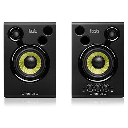 Hercules DJMonitor 42, 80W Aktive DJ-Lautsprecher, 4" Tieftöner, Bass-Reflex