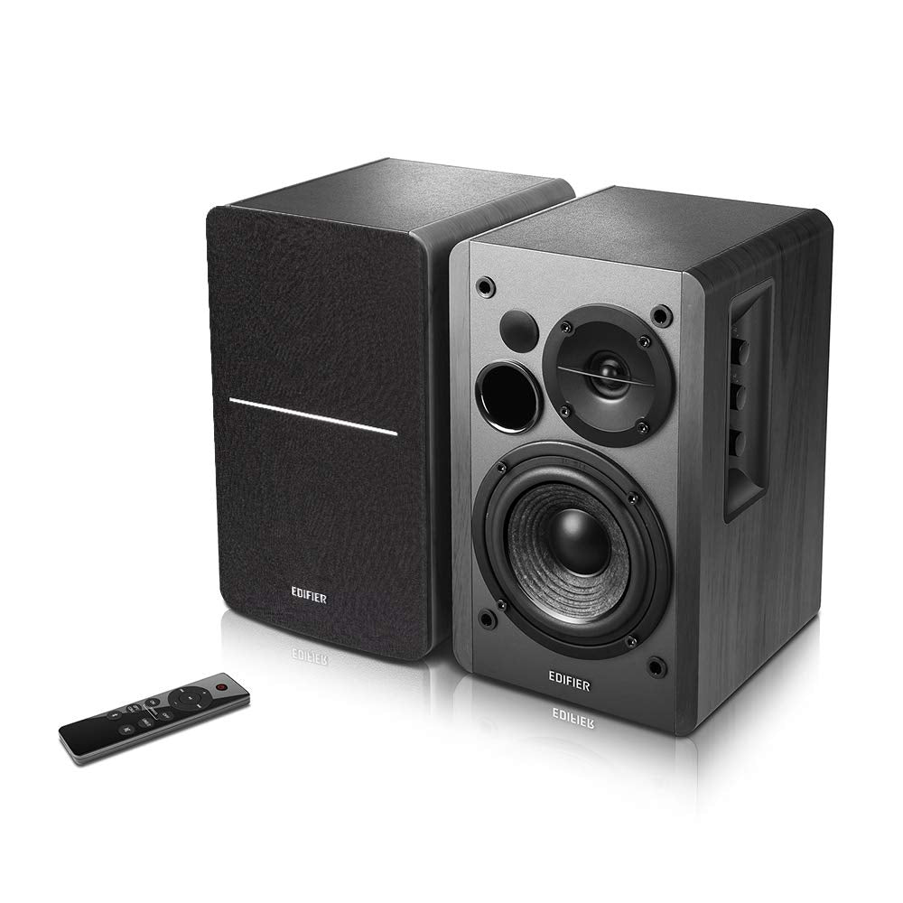 Edifier R1280DBs, 2.0 Aktive Bluetooth Regallautsprecher, 42W RMS, Schwarz