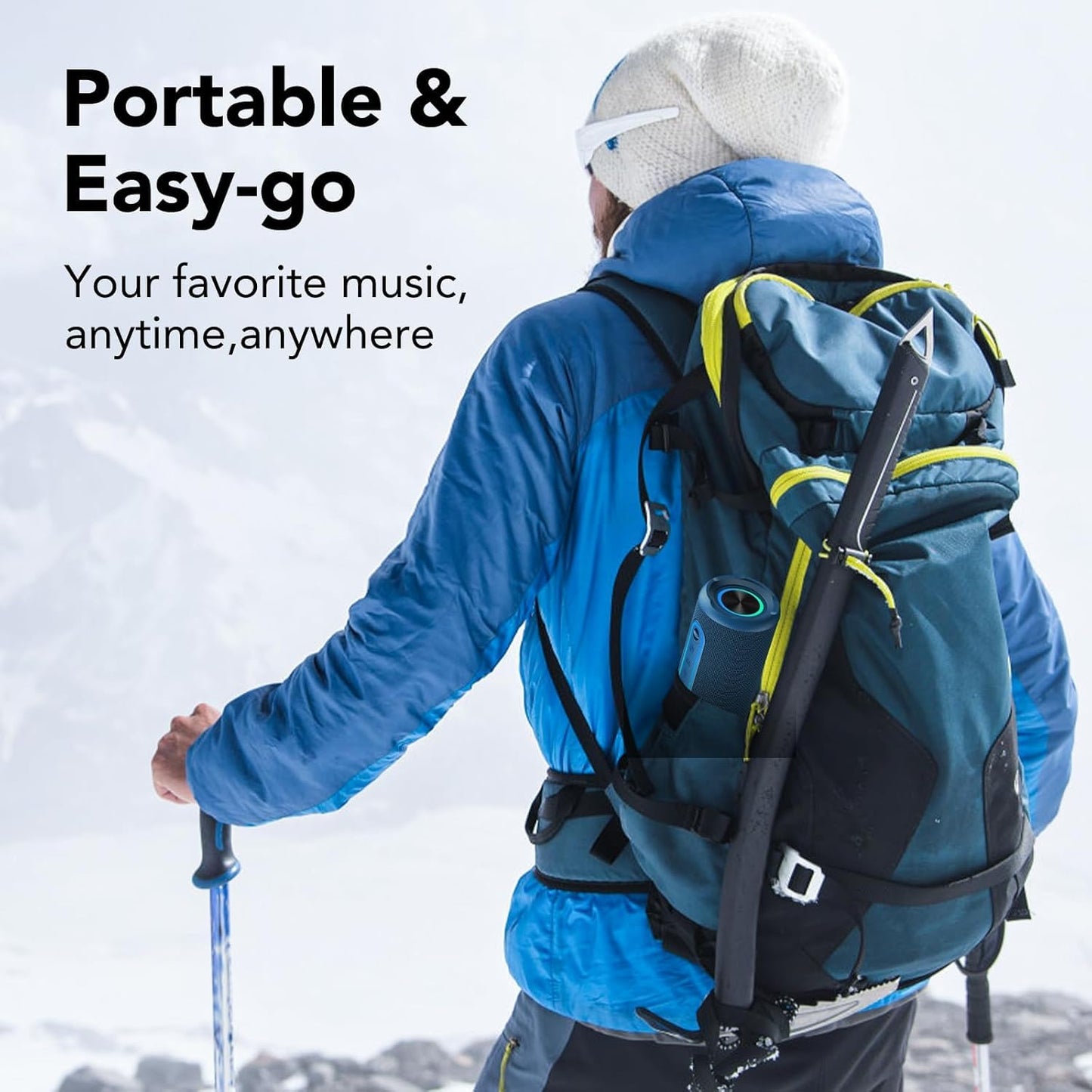 Bluetooth Lautsprecher 30h, IPX7, Dual Bass, TWS, Outdoor/Party, Schwarz