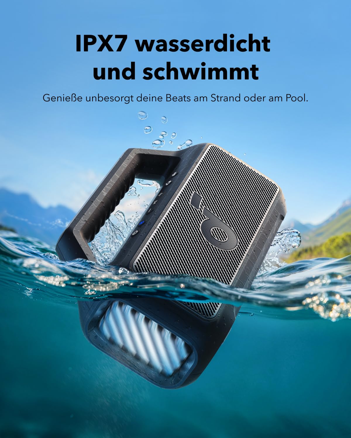 Soundcore Boom 2, 80W Outdoor Bluetooth Lautsprecher, IPX7, 24h Akku