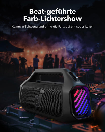 Soundcore Boom 2 Plus, 140W Outdoor Bluetooth Lautsprecher, IPX7, 20h Akku