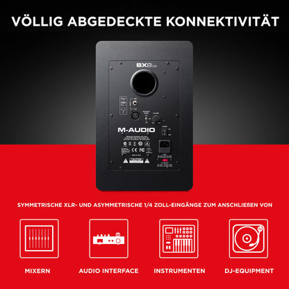 M-Audio BX8 D3, 2-Wege Aktiv Studiomonitor, Musikproduktion & Mixing, 1 Stück