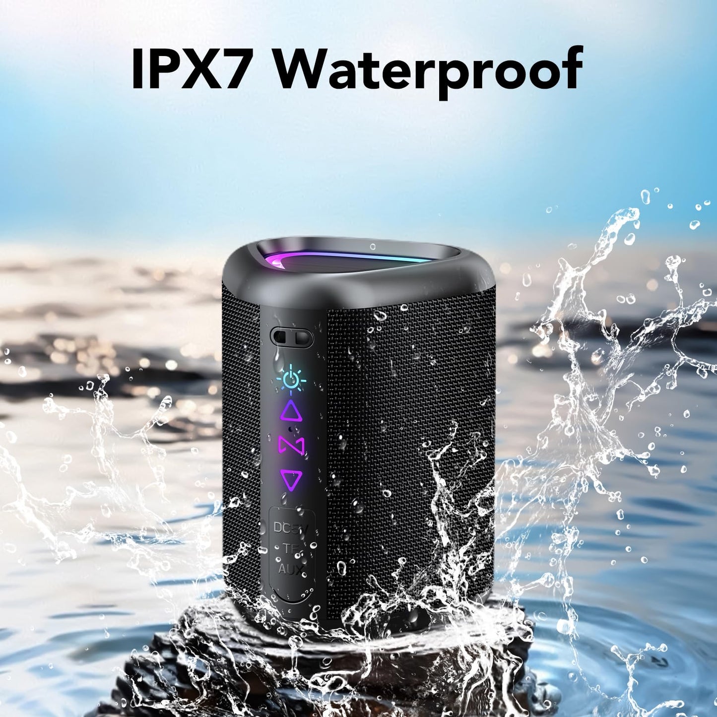 Aowoka Bluetooth Lautsprecher 30W, IPX7, 30h Akku, Bass, Outdoor/Party
