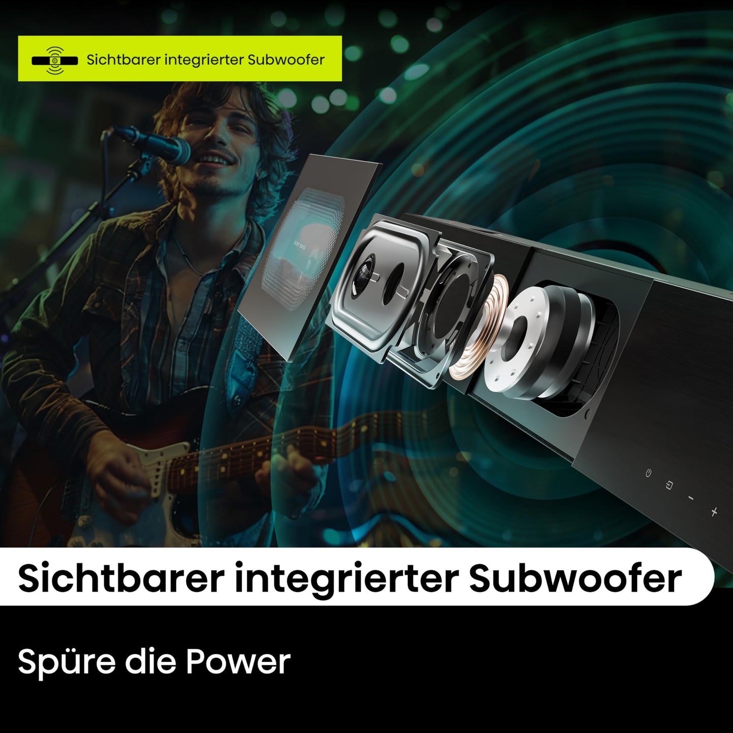 HS2000 2.1 Soundbar 240W, Subwoofer, Dolby Audio, DTS Virtual:X