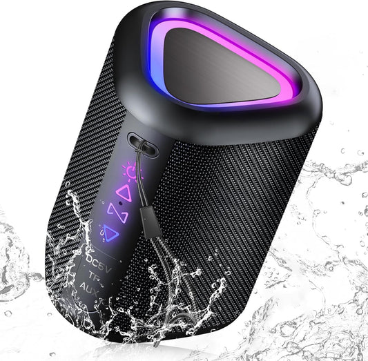 Aowoka Bluetooth Lautsprecher 30W, IPX7, 30h Akku, Bass, Outdoor/Party