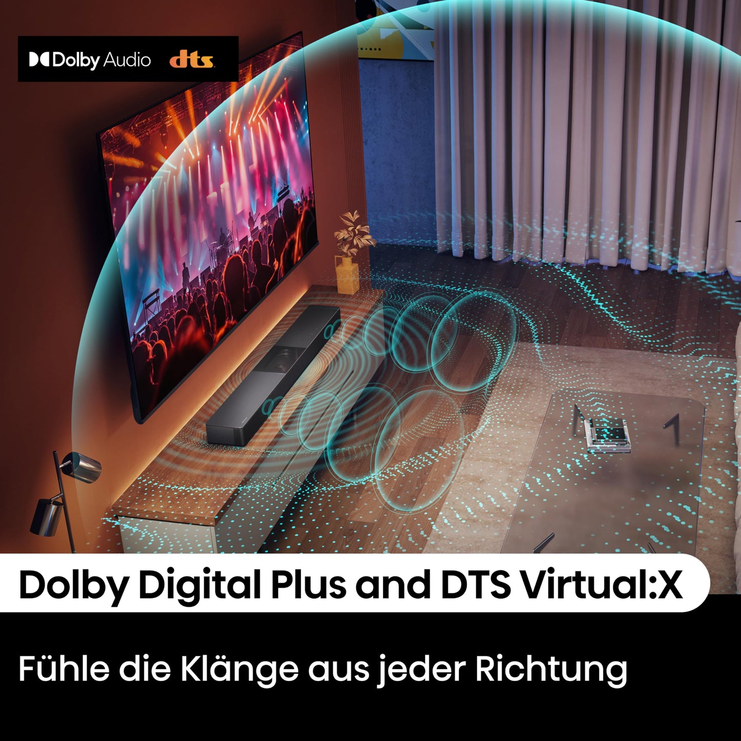 HS2000 2.1 Soundbar 240W, Subwoofer, Dolby Audio, DTS Virtual:X